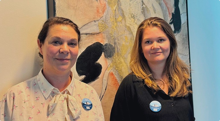 Lien en Ellen: ‘Met deze badge laten we zien dat we er zijn voor wie steun nodig heeft.’